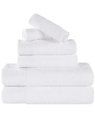 Superior Rayon Eco-friendly Fluffy Soft Modern Solid 6pc Towel Set