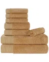 Superior Rayon Eco-friendly Fluffy Soft Modern Solid 8pc Towel Set