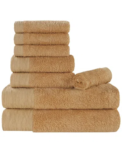 Superior Rayon Eco-friendly Fluffy Soft Modern Solid 8pc Towel Set