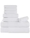 Superior Rayon Eco-friendly Fluffy Soft Modern Solid 8pc Towel Set
