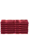 Superior Rayon From Bamboo Blend Solid 12pc Face Towel Set