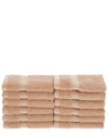 Superior Rayon From Bamboo Blend Solid 12pc Face Towel Set