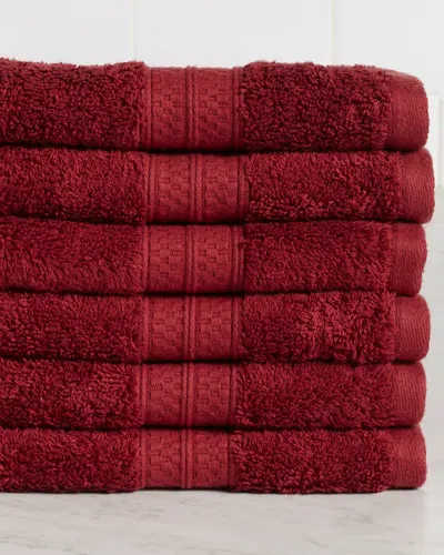 Superior Rayon From Bamboo Blend Solid 6pc Hand Towel Set