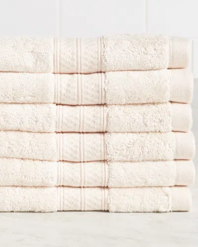 Superior Rayon From Bamboo Blend Solid 6pc Hand Towel Set