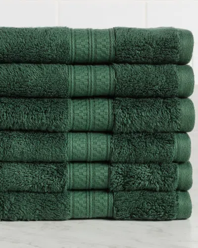 Superior Rayon From Bamboo Blend Solid 6pc Hand Towel Set