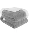 Superior Reversible Jacquard Lattice Fleece Plush Sherpa Blanket