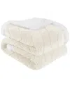 Superior Reversible Jacquard Lattice Fleece Plush Sherpa Blanket