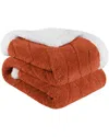 SUPERIOR SUPERIOR REVERSIBLE JACQUARD LATTICE FLEECE PLUSH SHERPA BLANKET