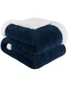 Superior Reversible Jacquard Lattice Fleece Plush Sherpa Throw