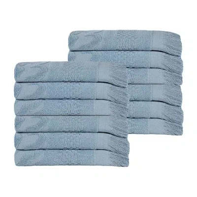 Superior Rolla Collection | 100% Cotton 12-pc. Quick Dry Washcloth In Blue