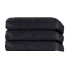 Superior Rolla Collection | 100% Cotton 3-pc. Quick Dry Geometric Bath Towel In Black