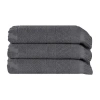 Superior Rolla Collection | 100% Cotton 3-pc. Quick Dry Geometric Bath Towel In Gray