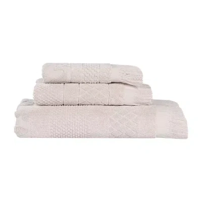 Superior Rolla Collection | 100% Cotton 3-pc. Quick Dry Solid Bath Towel Set In Silver