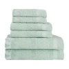 Superior Rolla Collection | 100% Cotton 6-pc. Quick Dry Solid Bath Towel Set In Green