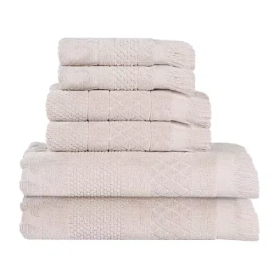 Superior Rolla Collection | 100% Cotton 6-pc. Quick Dry Solid Bath Towel Set In Silver