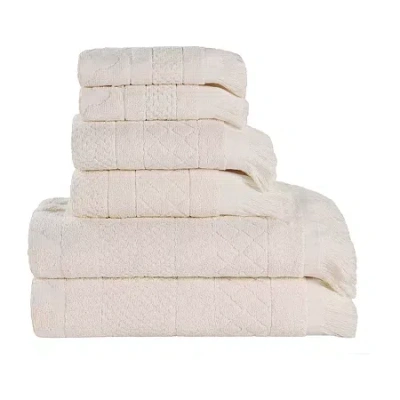 Superior Rolla Collection | 100% Cotton 6-pc. Quick Dry Solid Bath Towel Set In Multi