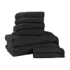 Superior Rolla Collection | 100% Cotton 8-pc. Quick Dry Geometric Bath Towel Set In Black