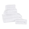 Superior Rolla Collection | 100% Cotton 8-pc. Quick Dry Geometric Bath Towel Set In White