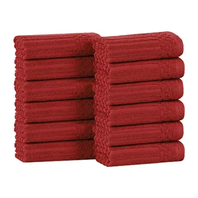 Superior Rolla Collection | 12-pc. Quick Dry Washcloth In Red