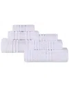 Superior Sadie Zero Twist Cotton Jacquard Floral Absorbent 6pc Assorted Towel  Set