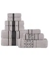 Superior Sadie Zero Twist Cotton Jacquard Floral Absorbent 9pc Assorted Towel  Set