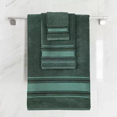Superior Sadie Zero Twist Soild Cotton 3pc Towel Set 3-pc. Quick Dry Bath Towel Set In Green