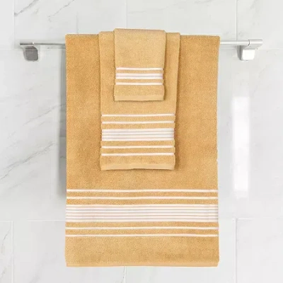 Superior Sadie Zero Twist Soild Cotton 3pc Towel Set 3-pc. Quick Dry Bath Towel Set In Yellow