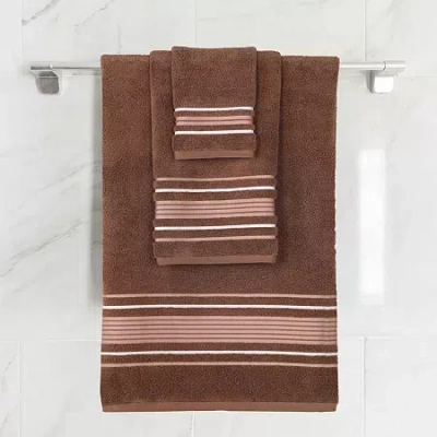 Superior Sadie Zero Twist Solid Cotton 3-pc. Quick Dry Bath Towel Set In Brown