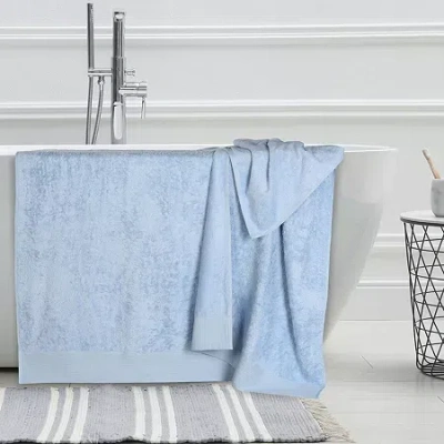 Superior Sera Hypoallergenic Rayon From Bamboo 2pc Bath Sheet 2-pc. Bath Towel Set In Blue