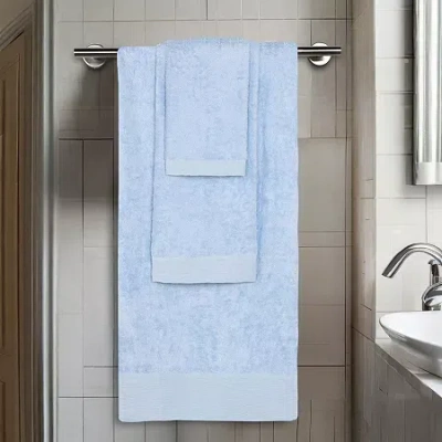 Superior Sera Hypoallergenic Rayon From Bamboo 3pc Towel Set 3-pc. Bath Towel Set In Blue