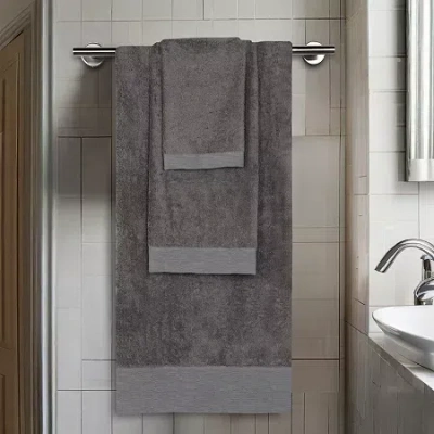 Superior Sera Hypoallergenic Rayon From Bamboo 3pc Towel Set 3-pc. Bath Towel Set In Gray