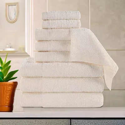 Superior Sera Hypoallergenic Rayon From Bamboo 9pc Towel Set 9-pc. Bath Towel Set In Neutral
