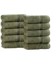 Superior Set Of 10 Heritage Egyptian Cotton Highly Absorbent Solid Ultra Soft  Face Towels