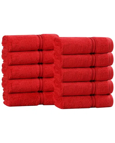 Superior Set Of 10 Heritage Egyptian Cotton Highly Absorbent Solid Ultra Soft  Face Towels