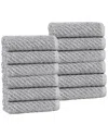 Superior Set Of 12 Amelia Medium Weight Diagonal Stripes Washcloths