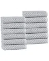 Superior Set Of 12 Amelia Medium Weight Diagonal Stripes Washcloths