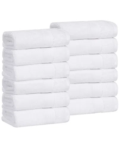 Superior Set Of 12 Belmont Zero Twist Cotton Medium Weight Washcloths
