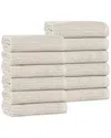 Superior Set Of 12 Destin Medium Weight Solid Ribbed Washcloths