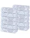 Superior Set Of 12 Jasper Cotton Modern Geometric Jacquard Plush Washcloths
