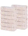 Superior Set Of 12 Jasper Cotton Modern Geometric Jacquard Plush Washcloths