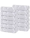 Superior Set Of 12 Jasper Cotton Modern Geometric Jacquard Plush Washcloths