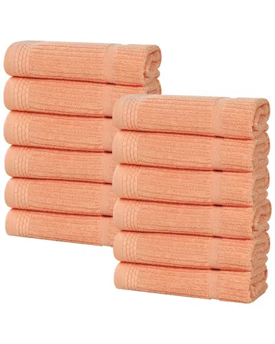 Superior Set Of 12 Milo Smart Twist Cotton Medium Weight Solid Washcloths