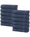 Superior Set Of 12 Milo Smart Twist Cotton Medium Weight Solid Washcloths