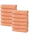 Superior Set Of 12 Milo Smart Twist Cotton Medium Weight Solid Washcloths