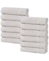 Superior Set Of 12 Milo Smart Twist Cotton Medium Weight Solid Washcloths