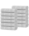 Superior Set Of 12 Naples Medium Weight Solid Washcloths