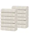 Superior Set Of 12 Naples Medium Weight Solid Washcloths