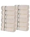 Superior Set Of 12 Niles Giza Cotton Dobby Ultra-plush Thick Soft Absorbent Washcloths