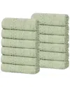 Superior Set Of 12 Playa Zero Twist Cotton Solid Waffle Textured Washcloths