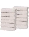 Superior Set Of 12 Playa Zero Twist Cotton Solid Waffle Textured Washcloths